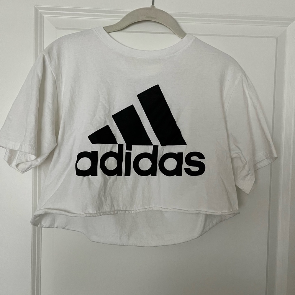 Adidas Cropped Short Sleeve Shirt, size medium